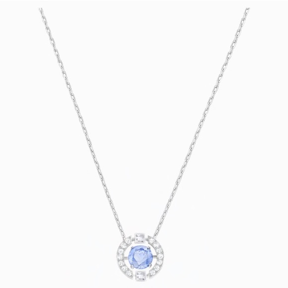 SWAROVSKI SPARKLING DANCE ROUND NECKLACE, BLUE